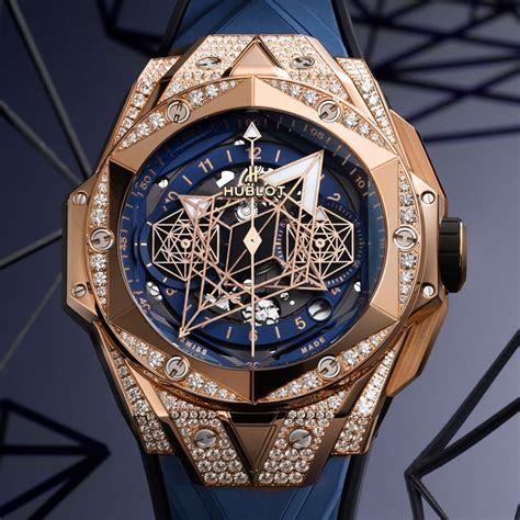 hublot bleu et or|hublot sang bleu watch.